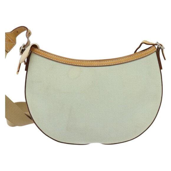 BURBERRY Blue Label Shoulder Bag Canvas Light Blue Silver Auth - Picture 3 of 16